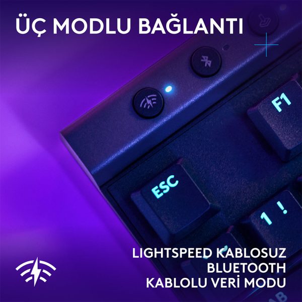 Logitech G515 Lightspeed Tkl Tactile Switch Ingilizce Rgb Kablosuz Siyah Gaming Klavye 920 012538 5