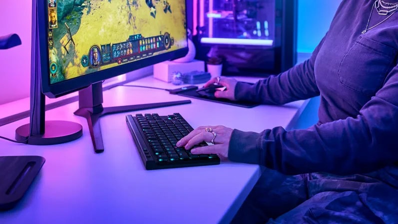 Logitech G515 Lightspeed Tkl Tactile Switch İngilizce Rgb Kablosuz Siyah Gaming Klavye (920 012538) H2