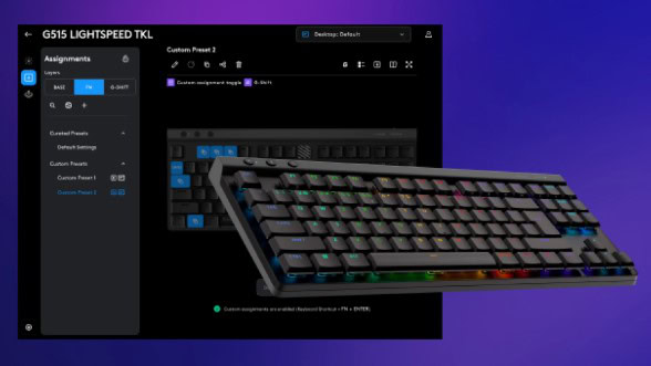 Logitech G515 Lightspeed Tkl Tactile Switch İngilizce Rgb Kablosuz Siyah Gaming Klavye (920 012538) H5