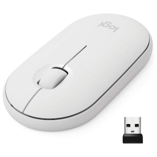 Logitech M350 Pebble Sessiz Kablosuz Kompakt Mouse Beyaz 910 005716 4