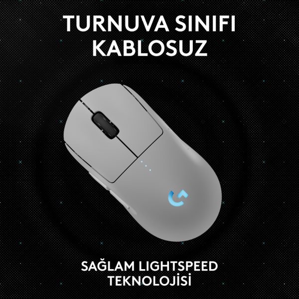 Logitech Pro 2 Lightspeed 32 000 Dpi 500 Ips Kablosuz Oyuncu Mouse Beyaz 5