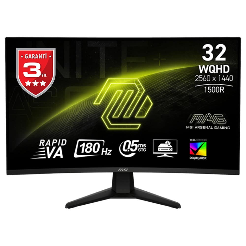 Msi Mag 32cq6f 31 5 Inc 180hz 0 5ms 2k Wqhd Adaptive Sync Rapid Va Gaming Monitor 1