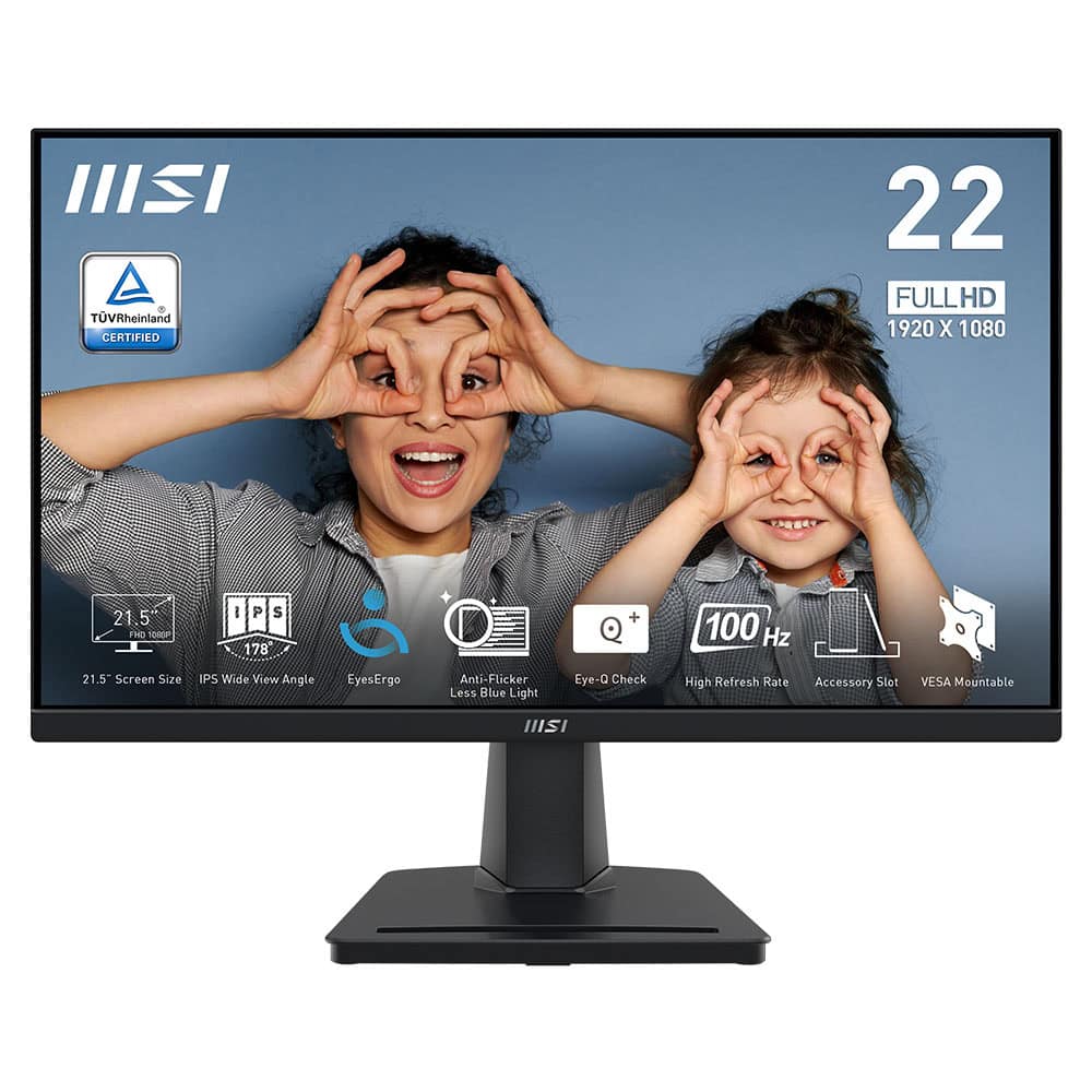 Msi Pro Mp225 21 5 Inc 100hz 1ms Full Hd Adaptive Sync Ips Monitor 1