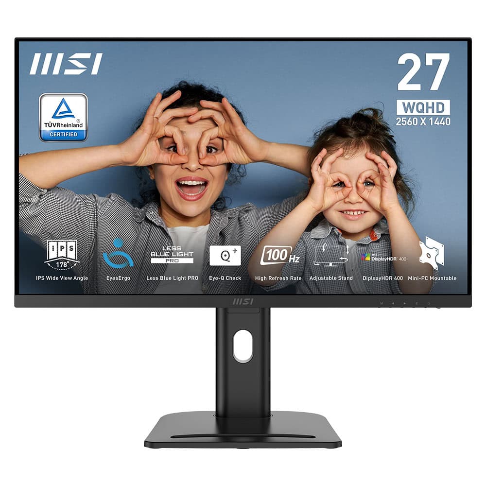Msi Pro Mp273qp E2 27 Inc 100hz 1ms 2k Wqhd Adaptive Sync Ips Pivot Monitor 1