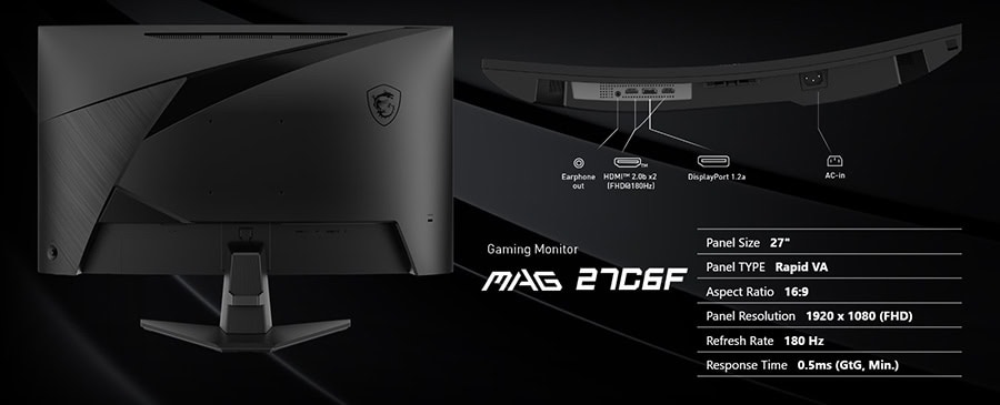 MSI MAG 27C6F Monitör H13