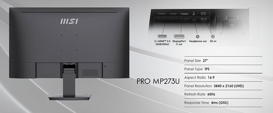 MSI PRO MP273U Monitör h18