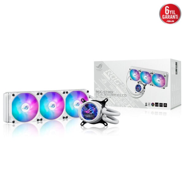 Asus Rog Strix Lc Iii 360 Argb Lcd Beyaz 360mm Intel Amd Uyumlu İşlemci Sıvı Soğutucu 2