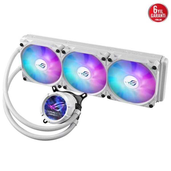 Asus Rog Strix Lc Iii 360 Argb Lcd Beyaz 360mm Intel Amd Uyumlu İşlemci Sıvı Soğutucu 4