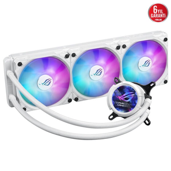 Asus Rog Strix Lc Iii 360 Argb Lcd Beyaz 360mm Intel Amd Uyumlu İşlemci Sıvı Soğutucu 5