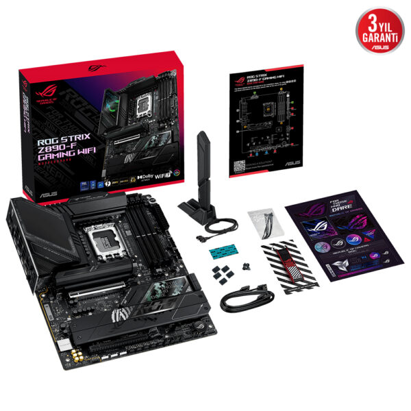 Asus Rog Strix Z890 F Gaming Wifi 8600mhz Oc Ddr5 Soket Lga1851 M 2 Hdmi Dp Atx Anakart Y11