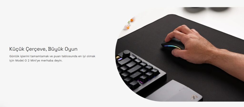 Glorious Model O 2 Mini Kablosuz Beyaz Gaming Mouse Glo Ms Omwv2 Mw H1