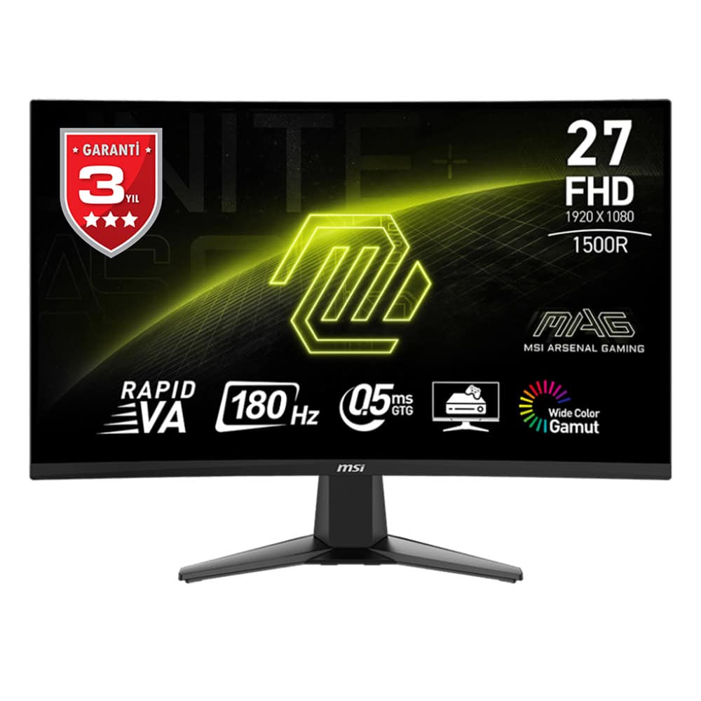 Msi Mag 27c6f 27 Inc 180hz 0 5ms Full Hd Adaptive Sync Rapid Va Gaming Monitor 1