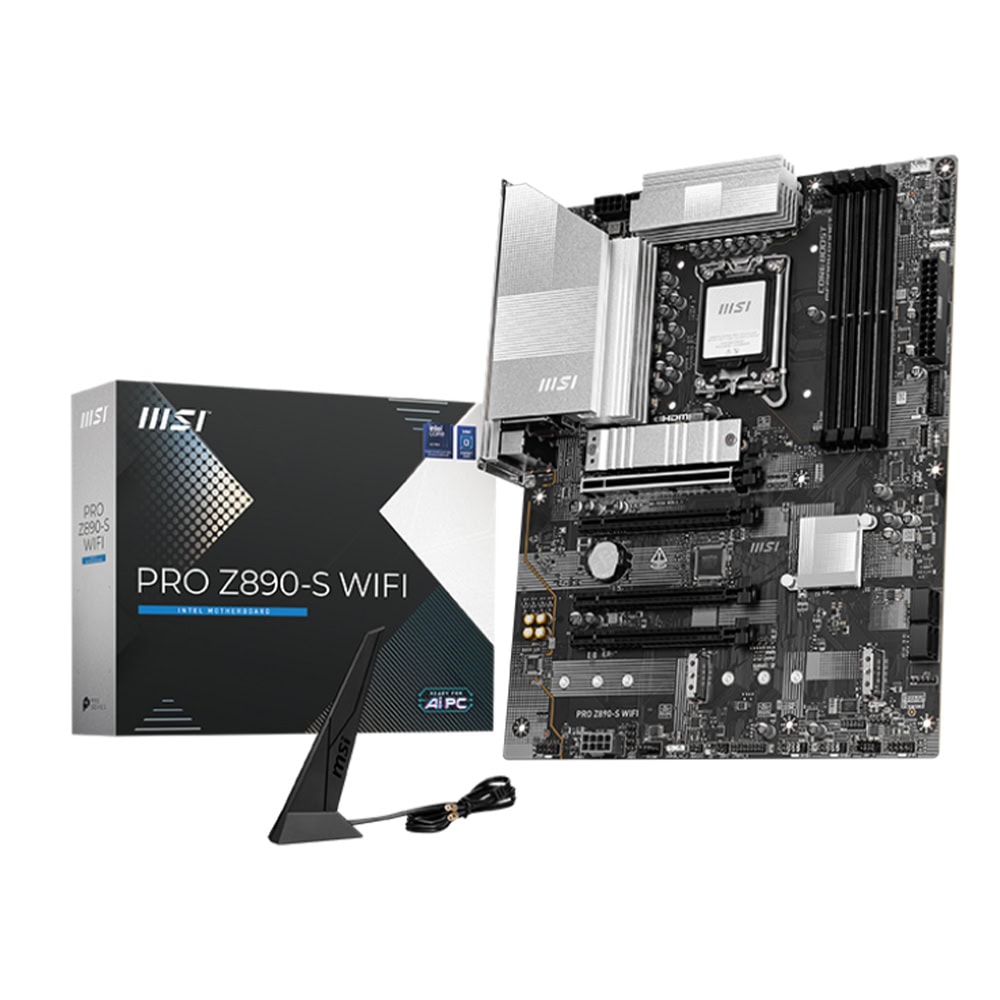 Msi Pro Z890 S Wifi 8600mhz Oc Ddr5 Soket Lga1851 M 2 Hdmi Dp Atx Anakart 1