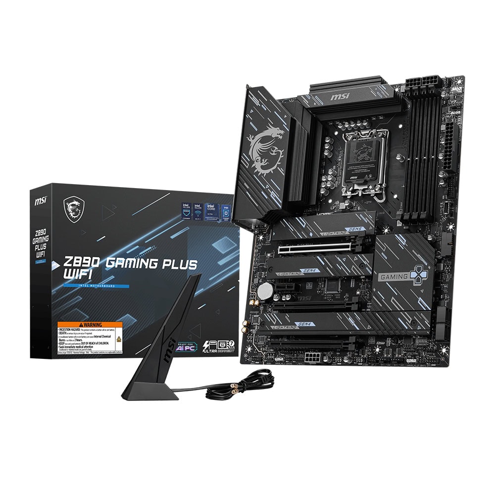 Msi Z890 Gaming Plus Wifi 9200mhz Oc Ddr5 Soket Lga1851 M 2 Hdmi Dp Atx Anakart 1
