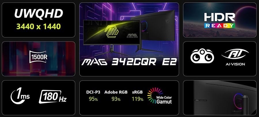 MSI MAG 342CQR E2 Gaming Monitör H4