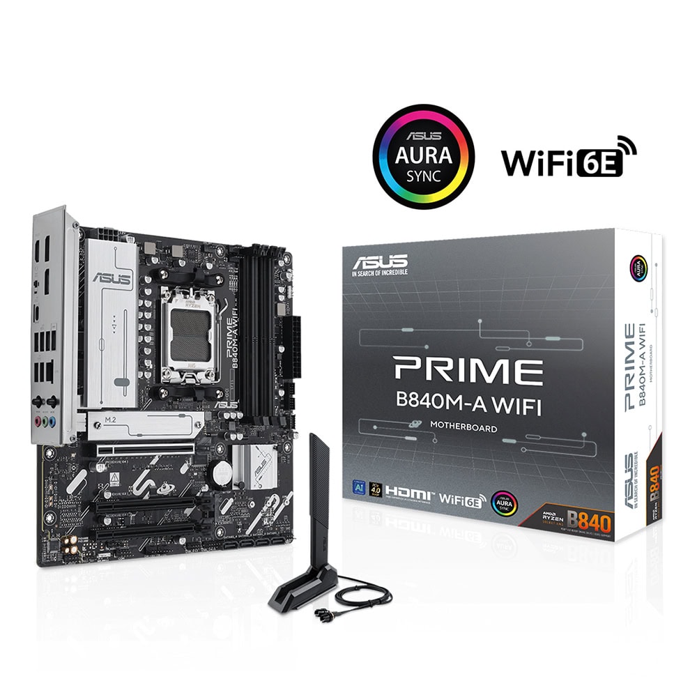 Asus Prime B840m A Wifi 7600mhz Oc Ddr5 Soket Am5 M 2 Hdmi Dp Matx Anakart 1