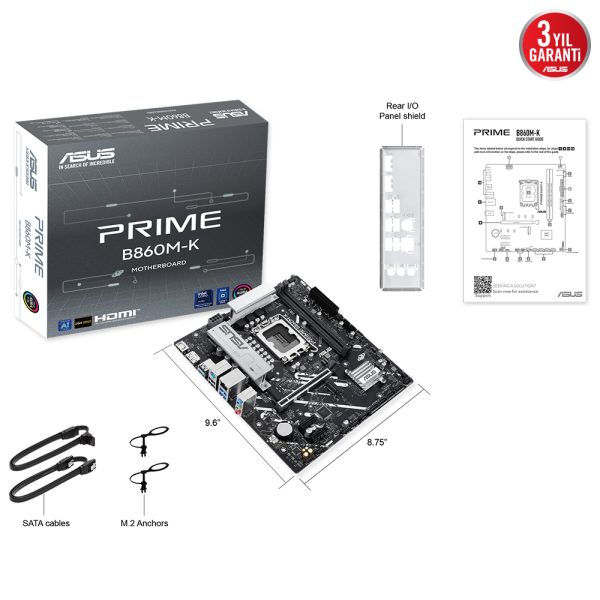 Asus Prime B860m K 8800mhz Oc Ddr5 Soket Lga1851 M 2 Hdmi Dp Matx Anakart 9