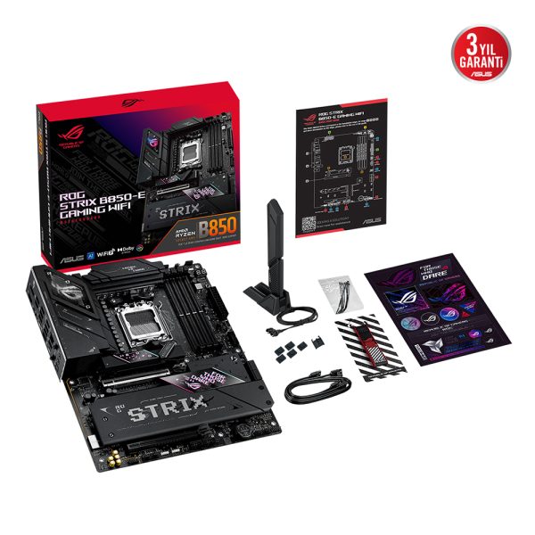 Asus Rog Strix B850 E Gaming Wifi 8000mhz Oc Ddr5 Soket Am5 M 2 Hdmi Dp Atx Anakart 15