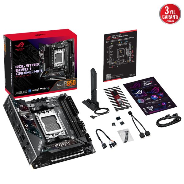 Asus Rog Strix B850 I Gaming Wifi 8400mhzoc Ddr5 Soket Am5 M 2 Hdmi Mini Itx Anakart 11