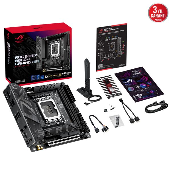 Asus Rog Strix B860 I Gaming Wifi 9066mhz Oc Ddr5 Soket Lga1851 M 2 Hdmi Dp Thunderbolt Mini Itx Anakart 11