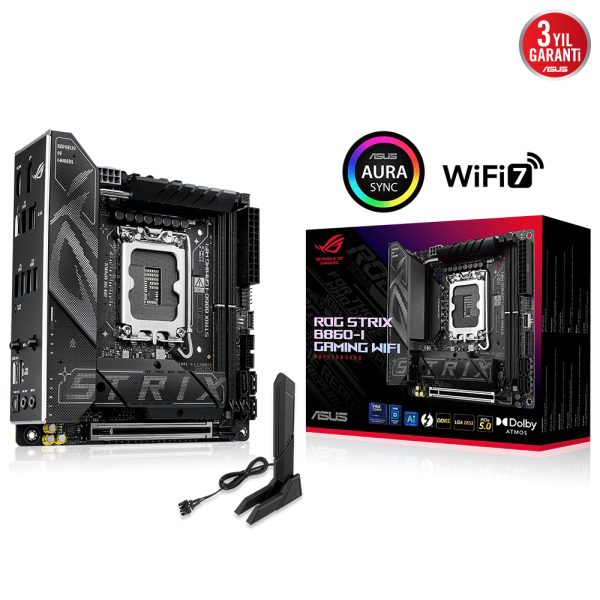 Asus Rog Strix B860 I Gaming Wifi 9066mhz Oc Ddr5 Soket Lga1851 M 2 Hdmi Dp Thunderbolt Mini Itx Anakart 12