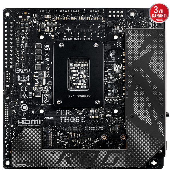 Asus Rog Strix B860 I Gaming Wifi 9066mhz Oc Ddr5 Soket Lga1851 M 2 Hdmi Dp Thunderbolt Mini Itx Anakart 9