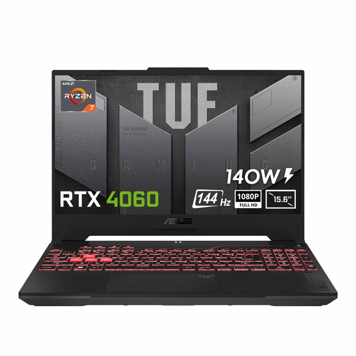 Asus Tuf Gaming A15 Fa507nvr Lp099 Gaming Amd Ryzen 7 7435hs 16gb Ddr5 512gb Ssd Rtx 4060 8gb 140w 15 6 Inc 144hz Full Hd Freedos Gaming Laptop 1