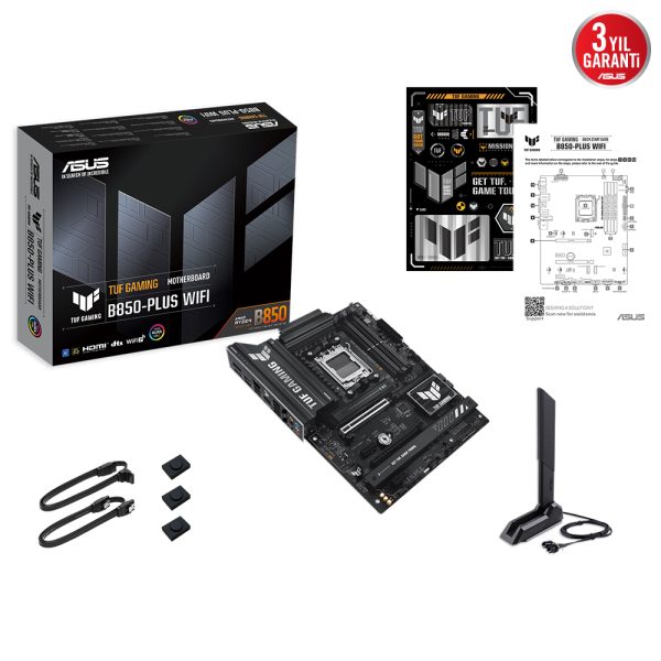 Asus Tuf Gaming B850 Plus Wifi 8000mhz Oc Ddr5 Soket Am5 M 2 Hdmi Dp Atx Anakart 12
