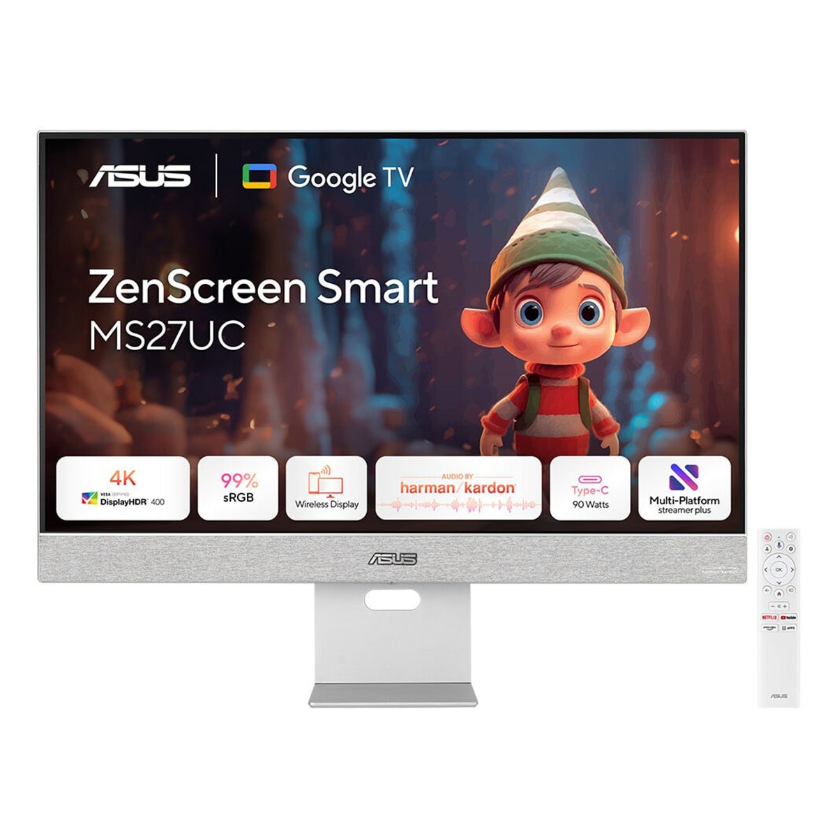 Asus Zenscreen Smart Ms27uc 27 Inç 60hz 5ms 4k Uhd Ips Monitör 1