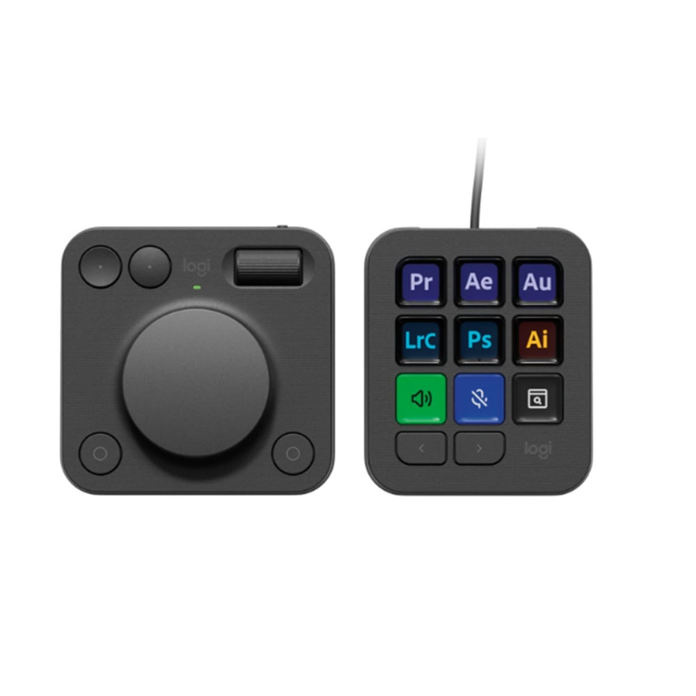 Logitech Master Series Mx Creative Console Graphite Lcd Ekranli Tus Takimi 1
