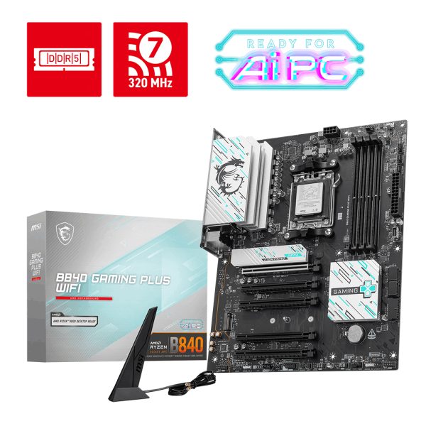 Msi B840 Gaming Plus Wifi 8000mhz Oc Ddr5 Soket Am5 M 2 Hdmi Atx Anakart 8