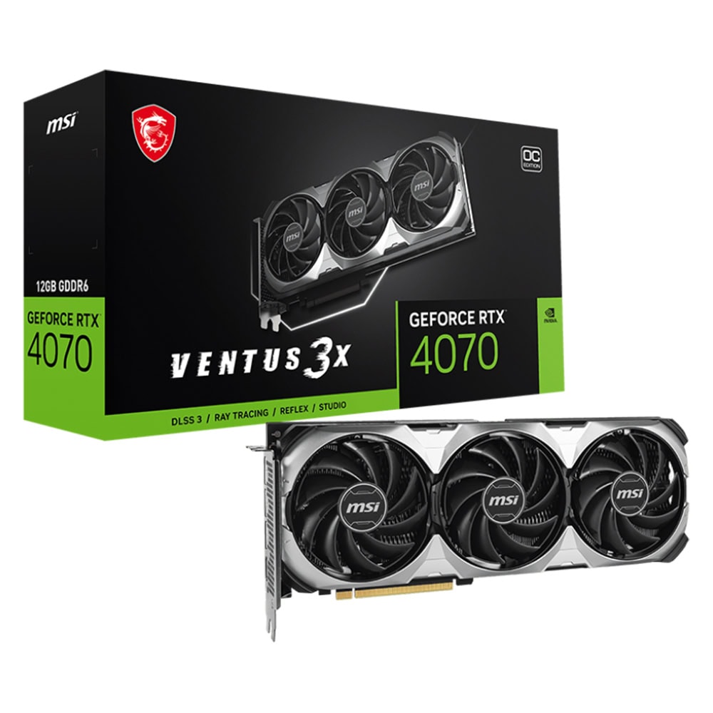 Msi Geforce Rtx 4070 Ventus 3x E1 12g Oc 12gb Gddr6 192 Bit Dlss 3 Ekran Karti 1