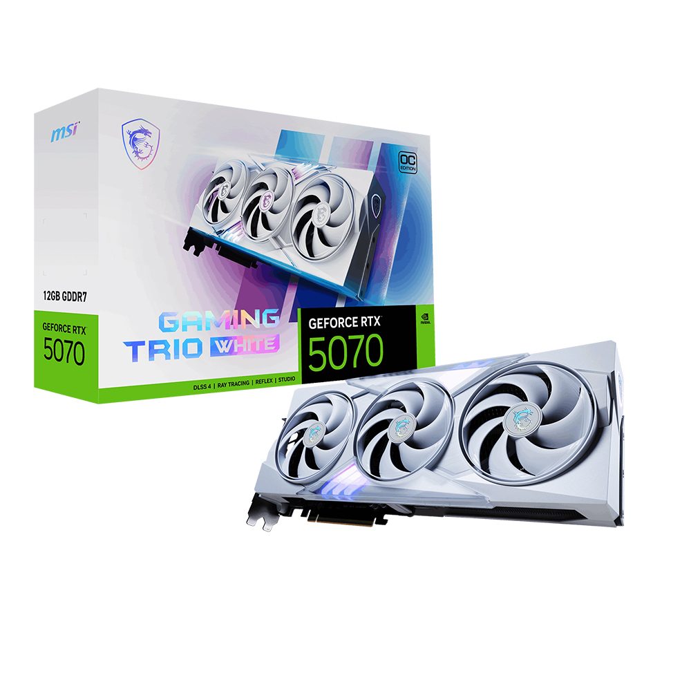 Msi Geforce Rtx 5070 12g Gaming Trio Oc White 12gb Gddr7 192 Bit Dlss 4 Beyaz Ekran Karti Y1