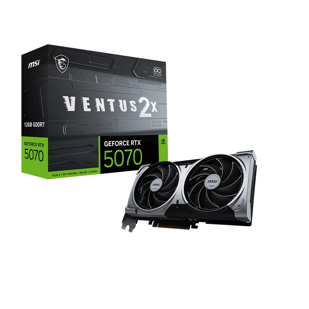 Msi Geforce Rtx 5070 12g Ventus 2x Oc 12gb Gddr7 192 Bit Dlss 4 Ekran Karti Y1