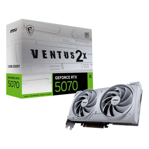 Msi Geforce Rtx 5070 12g Ventus 2x Oc White 12gb Gddr7 192 Bit Dlss 4 Beyaz Ekran Karti 1