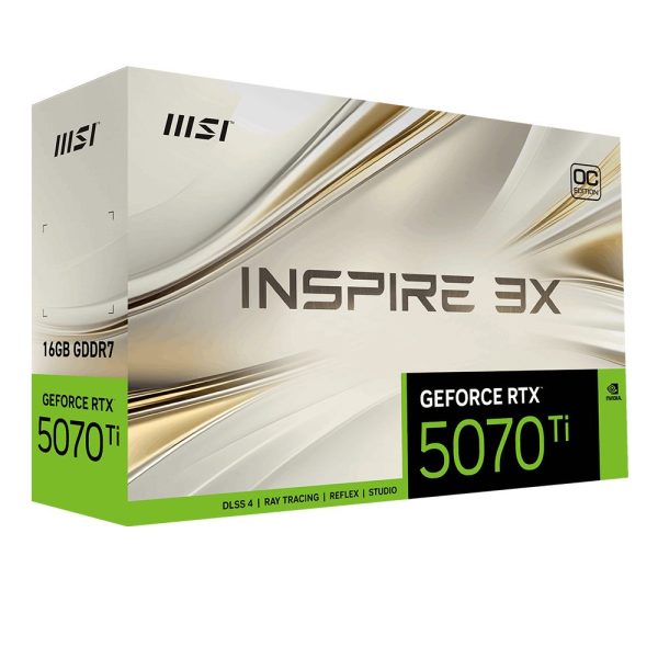 Msi Geforce Rtx 5070 Ti 16g Inspire 3x Oc Plus 16gb Gddr7 256 Bit Dlss 4 Ekran Karti Yy13