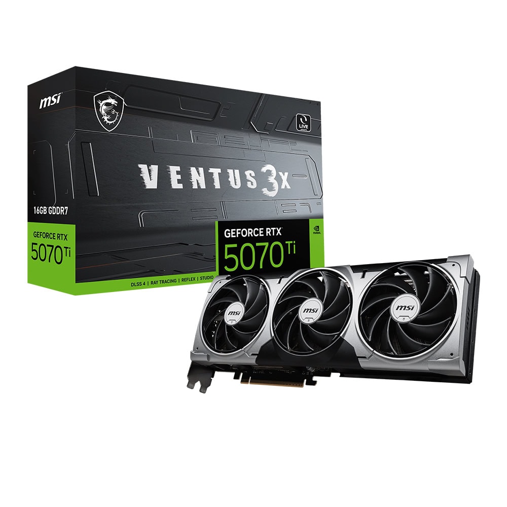 Msi Geforce Rtx 5070 Ti 16g Ventus 3x 16gb Gddr7 256 Bit Dlss 4 Ekran Karti 1