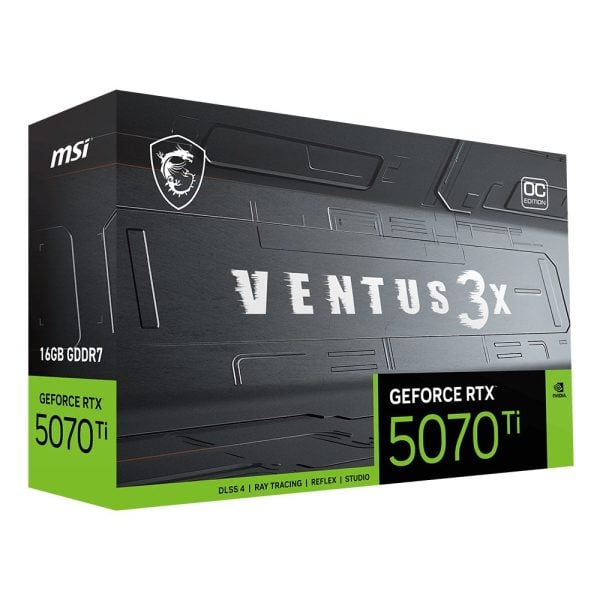Msi Geforce Rtx 5070 Ti 16g Ventus 3x Oc 16gb Gddr7 256 Bit Dlss 4 Ekran Karti Yy13