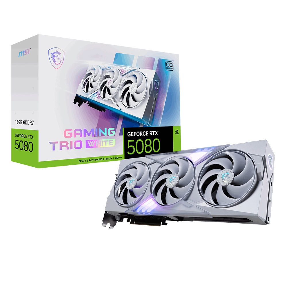 Msi Geforce Rtx 5080 16g Gaming Trio Oc White 16gb Gddr7 256 Bit Dlss 4 Ekran Karti Y1