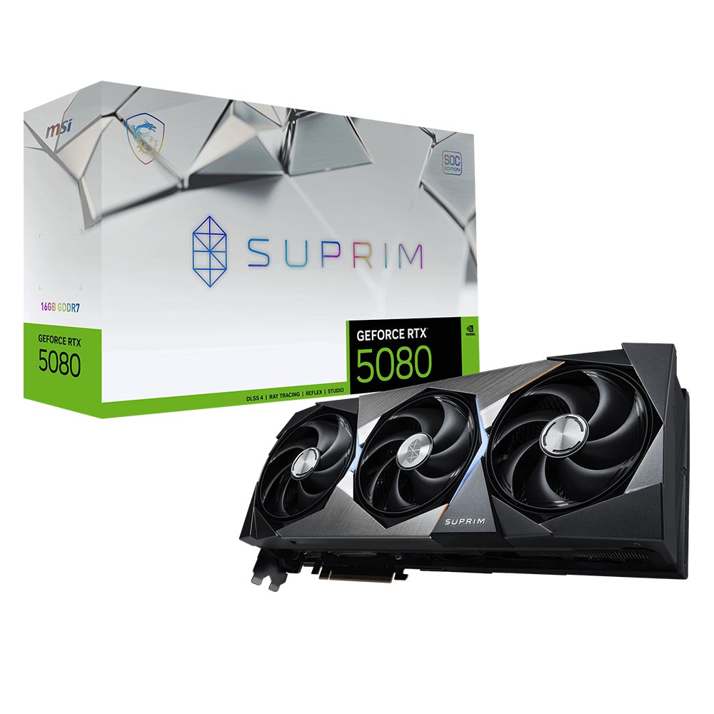 Msi Geforce Rtx 5080 16g Suprim Soc 16gb Gddr7 256 Bit Dlss 4 Ekran Karti Y1