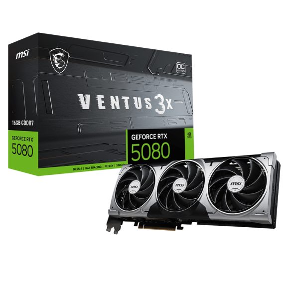 Msi Geforce Rtx 5080 16g Ventus 3x Oc 16gb Gddr7 256 Bit Dlss 4 Ekran Karti Y1
