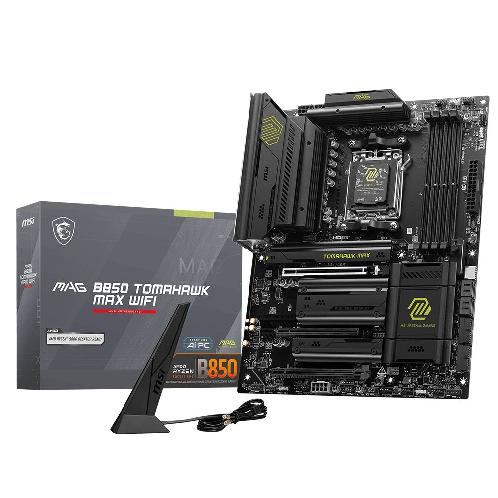 Msi Mag B850 Tomahawk Max Wifi 8400mhz Oc Ddr5 Soket Am5 M 2 Hdmi Atx Anakart 1