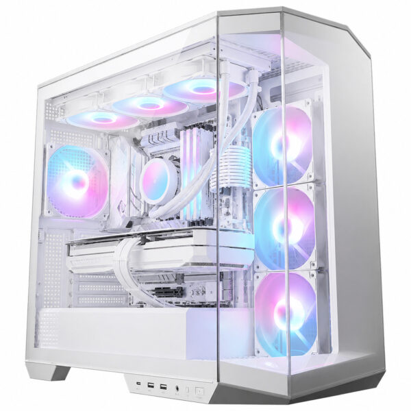 Msi Mag Pano 100r Pz White Argb Panaromik Temperli Cam Usb 5 0 Atx Mid Tower Beyaz Gaming Kasa T2
