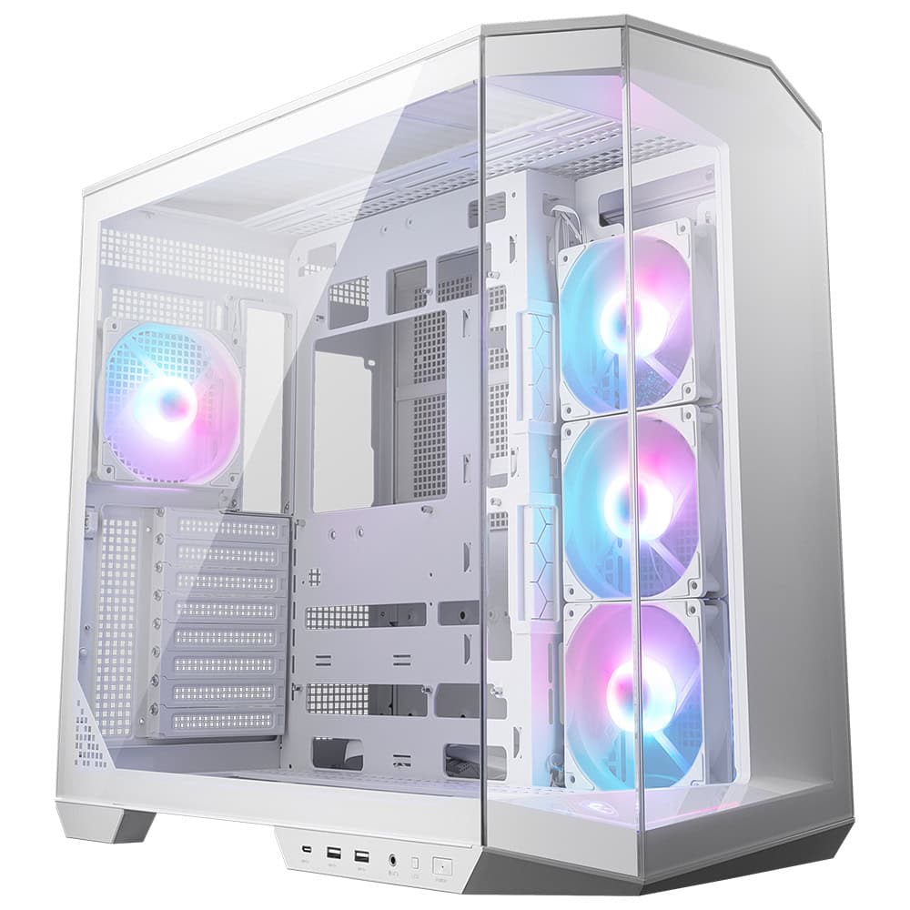 Msi Mag Pano 100r Pz White Rgb Panaromik Temperli Cam Usb 5 0 Atx Mid Tower Beyaz Gaming Kasa 1