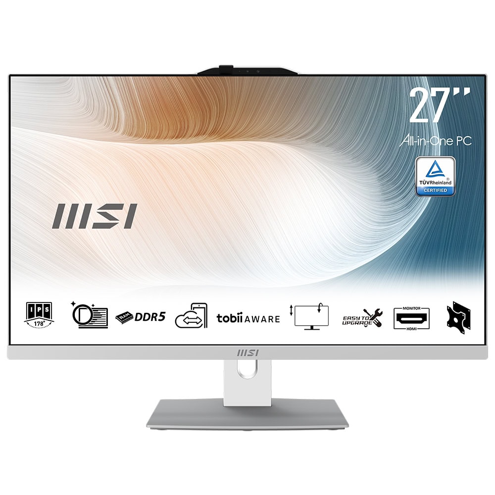 Msi Modern Am272p 1m 846eu Intel Core 7 150u 16gb Ddr5 1tb Ssd 27 Inc Full Hd Windows 11 Pro Beyaz All In One Bilgisayar 1