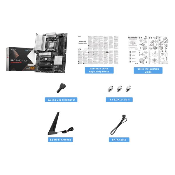 Msi Pro B850 P Wifi 8200mhz Oc Ddr5 Soket Am5 M 2 Hdmi Atx Anakart 7
