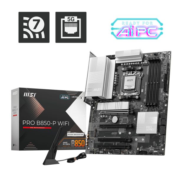 Msi Pro B850 P Wifi 8200mhz Oc Ddr5 Soket Am5 M 2 Hdmi Atx Anakart 8