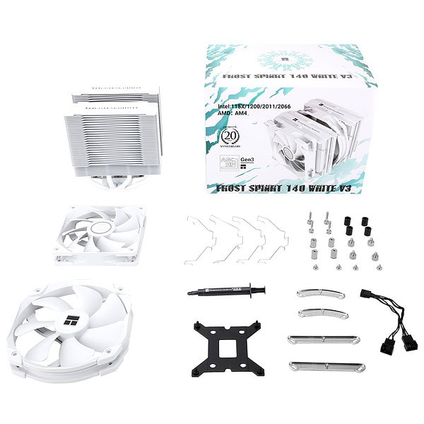 Thermalright Frost Spirit 140 White V3 Tl D14w 140mm 4 X 8mm Isi Borulu Intel Amd Uyumlu Beyaz Hava Sogutucu 2 Yil Birebir Degisim Garantili 9