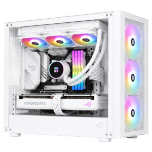 Beyaz renkli Thermalright Frozen Magic 360 ARGB sıvı soğutucu, RGB aydınlatmalı fanlar ve yüksek performanslı soğutma özellikleriyle dikkat çekiyor.