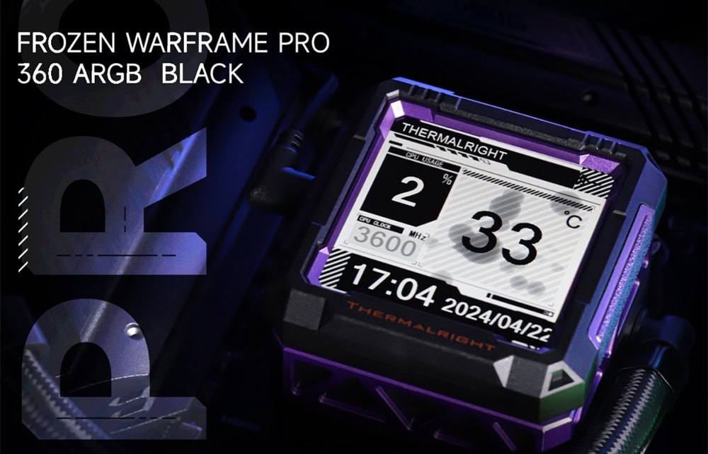 Thermalright Frozen Warframe Pro 360 Black Argb Sıvı Soğutucu H1